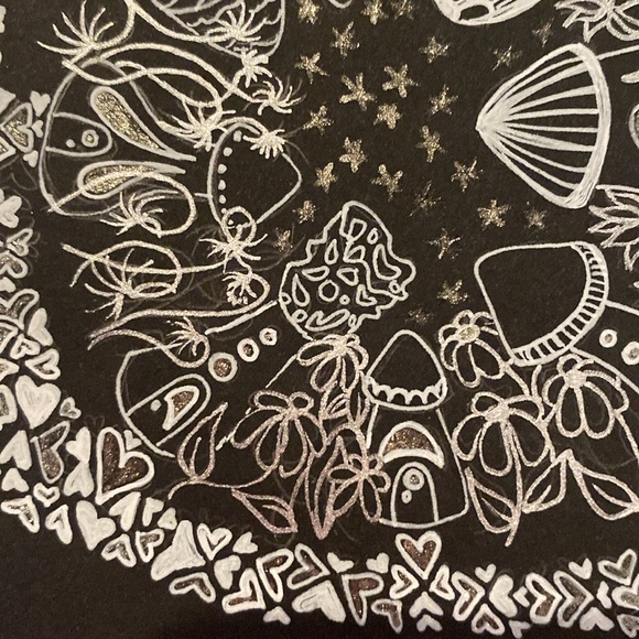 Unframed Original Art Mushroom Village by Starlight Mandela Illustration - Picture 6 of 6